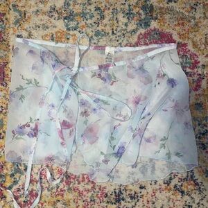 Capezio Sheer Floral Wrap Skirt